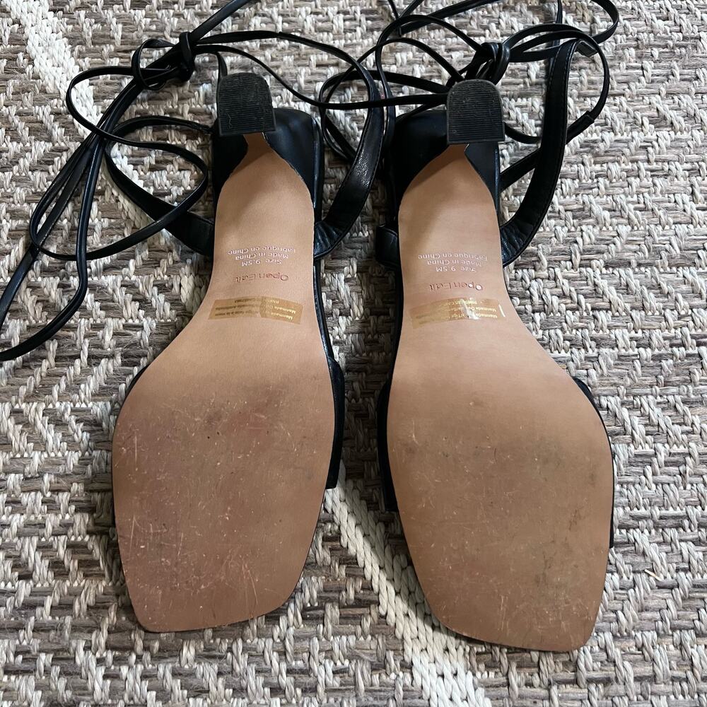 Open edit ankle wrap heels sz 9.5 - Picture 2 of 7